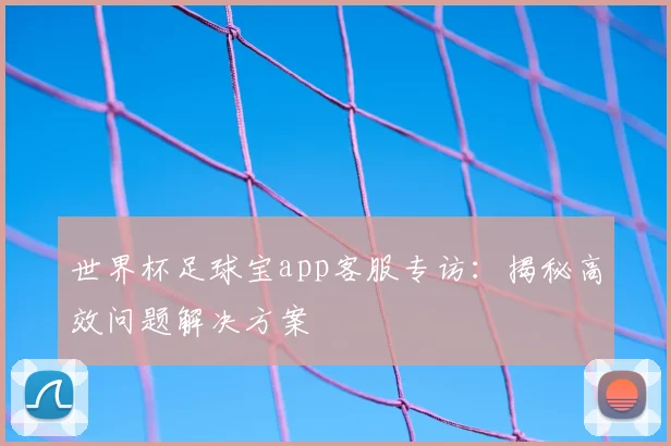 世界杯足球宝app客服专访:揭秘高效问题解决方案